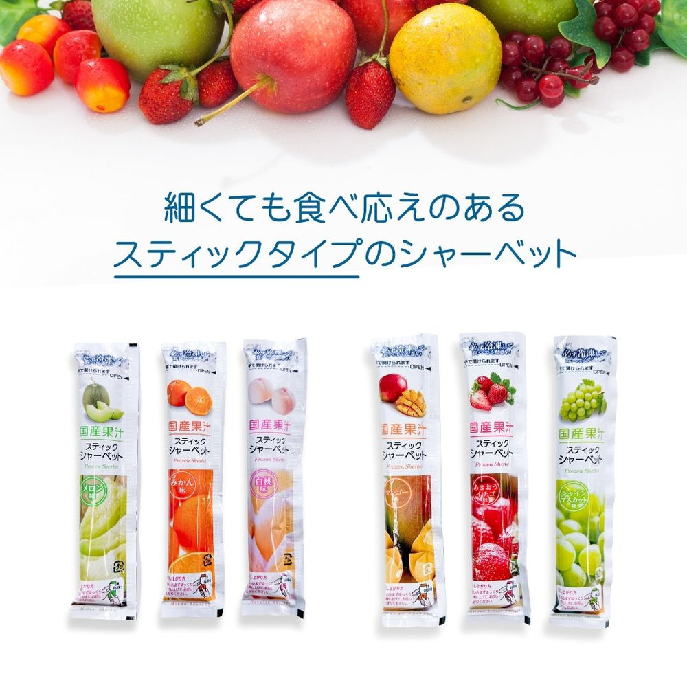 国産果汁スティックシャーベット しんこう 2種×各6袋 計12袋 ◎