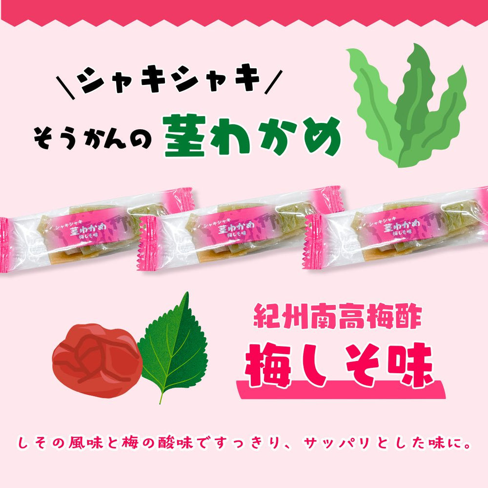 茎わかめ 梅しそ味 500g×1袋 茎わかめ うす塩味 500g×1袋 壮関 計2袋(1kg)