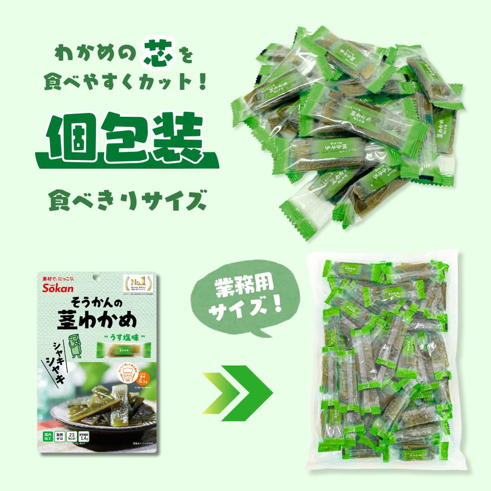 茎わかめ 梅しそ味 500g×1袋 茎わかめ うす塩味 500g×1袋 壮関 計2袋(1kg)