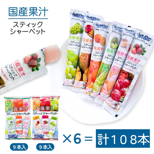 国産果汁スティックシャーベット しんこう 2種×各6袋 計12袋 ◎