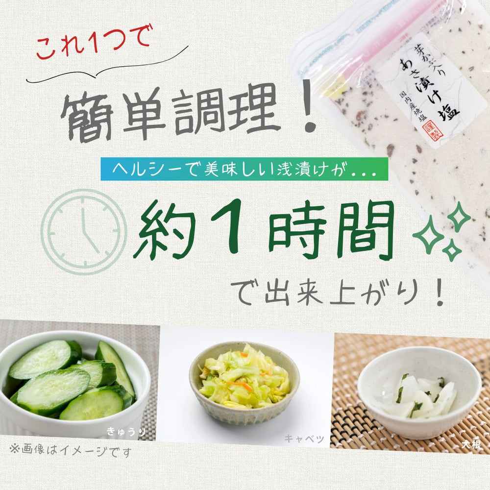 芽かぶ入りあさ漬け塩 ウィルビー 280ｇ×5袋セット