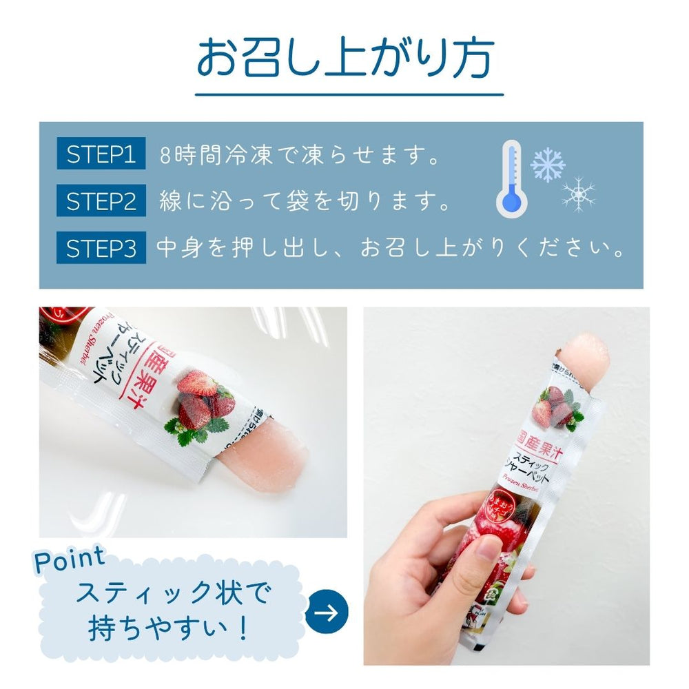 国産果汁スティックシャーベット しんこう 2種×各6袋 計12袋 ◎
