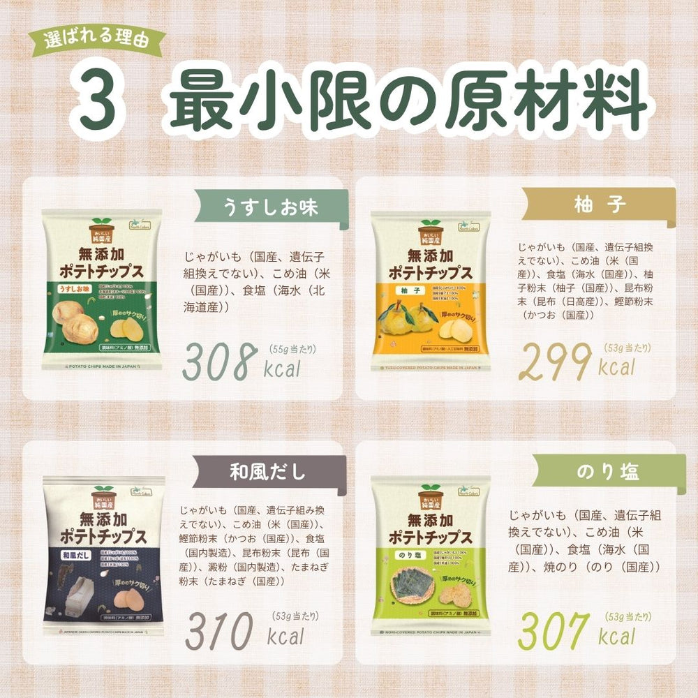 無添加ポテトチップス ノースカラーズ 4種×3袋＜賞味期限：最短2026/9/21＞