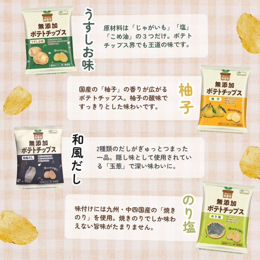 無添加ポテトチップス ノースカラーズ 4種×3袋＜賞味期限：最短2026/9/21＞