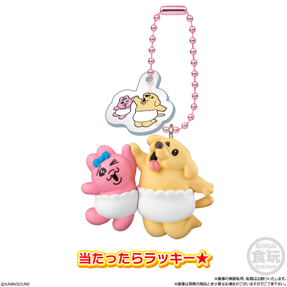 □おぱんちゅうさぎとわんころマスコットビスケットつき　10個(1BOX) バンダイ